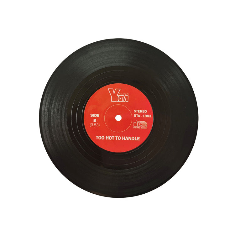 Custom Retro Vinyl Record CD PVC Rubber Coasters with Brand Logo