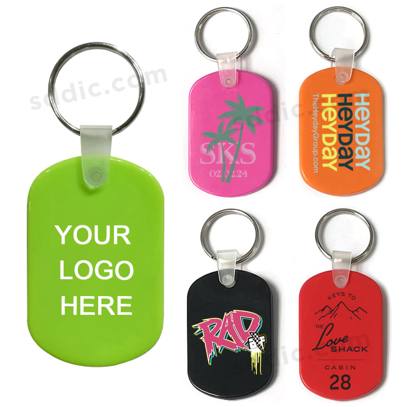 Custom Soft PVC Rubber Printed Keychain For Business Giveaway Gifts